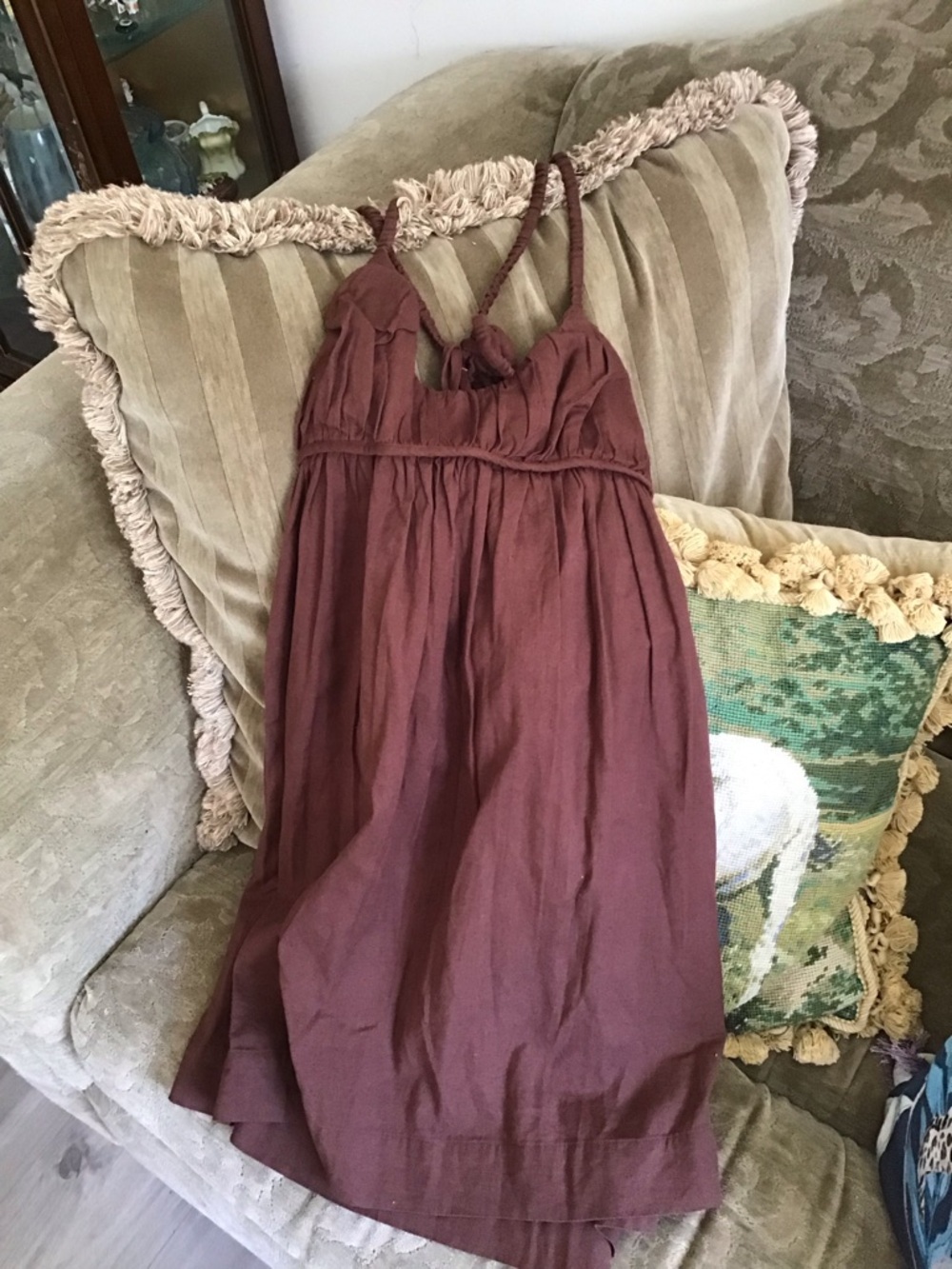 Free People Girls' Rust Brown Braided-Strap Sundress